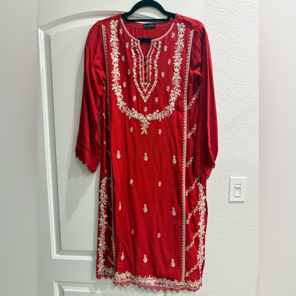 Pakistani designer Agha Noor cotton casual kurta